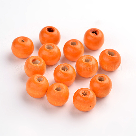 Dyed Wood Beads X-TB9mmY-4-1