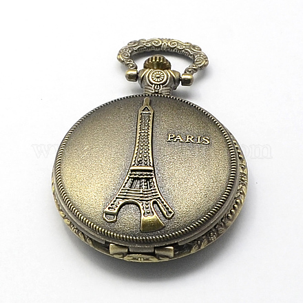Cadrans de montres à quartz vintage alliage de zinc pour création de montre de poche collier pendentif  WACH-R005-09-1
