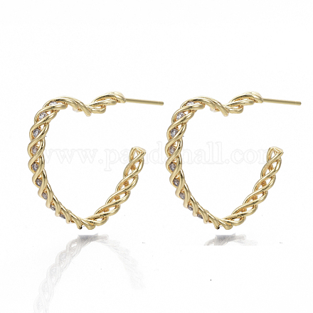 Brass Stud Earrings KK-S348-454-NF-1
