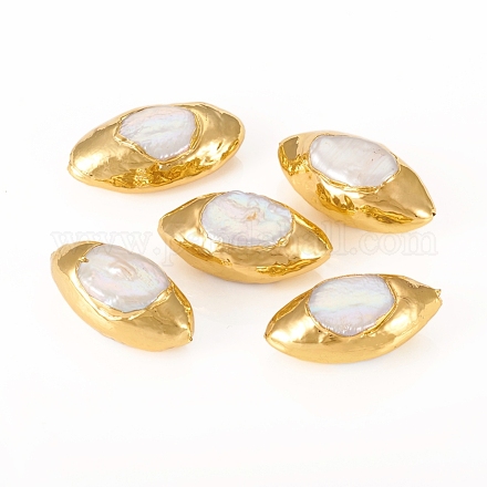 Perle coltivate d'acqua dolce perla naturale PEAR-L031-07G-1