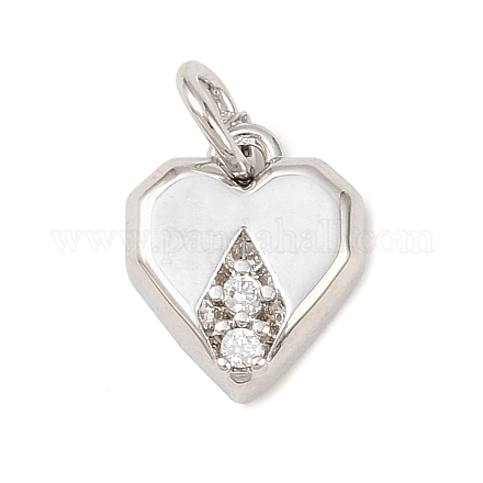 Латунные микропаве прозрачные подвески с фианитом KK-G544-05P-01-1