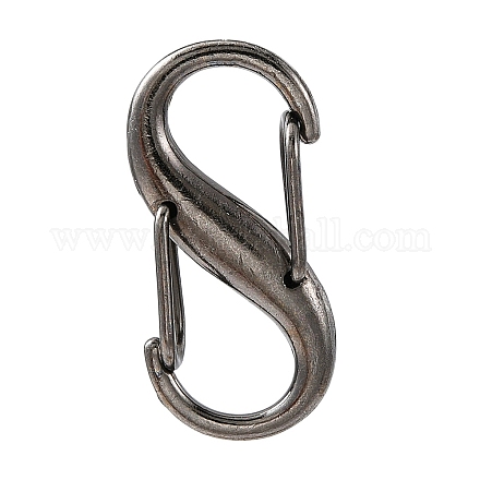 Alloy Double S Snap Hook Spring Keychain Clasps FIND-YW0004-08B-1