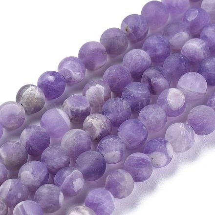 Natural Amethyst Beads Strands G-I288-A01-6mm-1