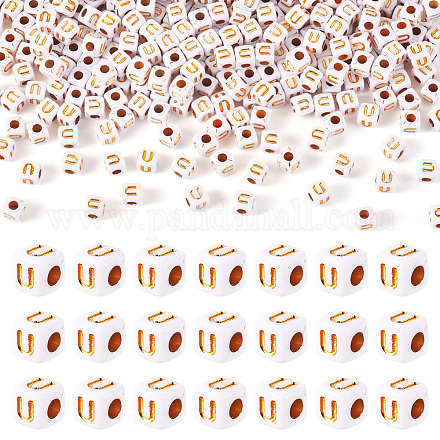 Непрозрачные акриловые бусины MACR-TAG0001-07U-1