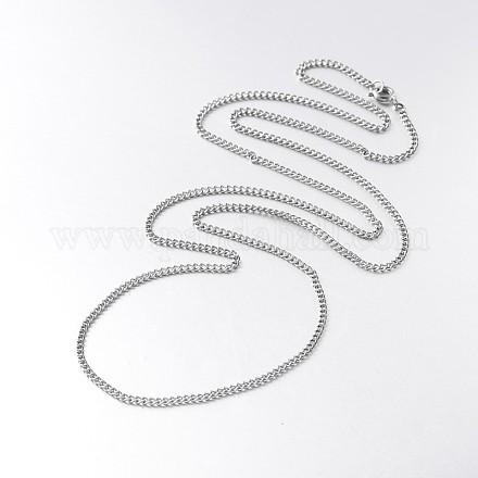 Железа скручены цепи ожерелья NJEW-JN01046-02-1
