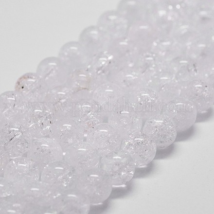 Crackle naturale perle di quarzo fili X-G-D840-01-4MM-1