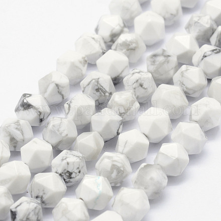 Chapelets de perles en howlite naturelle G-F523-28-6mm-1