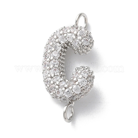 Латунные микро-паве кубические цирконии буквы соединения KK-I717-04C-P-1