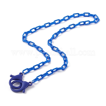 Colliers de chaîne de câbles acryliques opaques personnalisés NJEW-JN03432-01-1