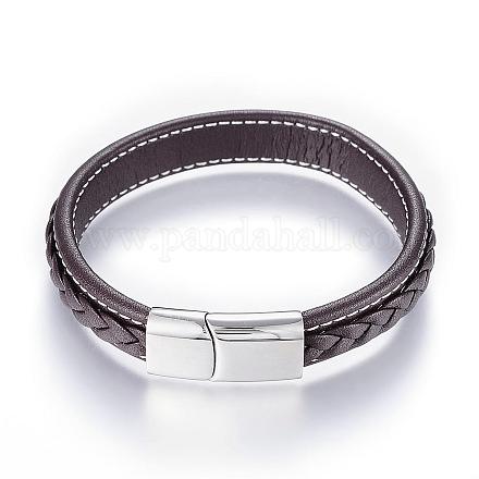 Bracelets de cordon en cuir BJEW-K141-24P-1