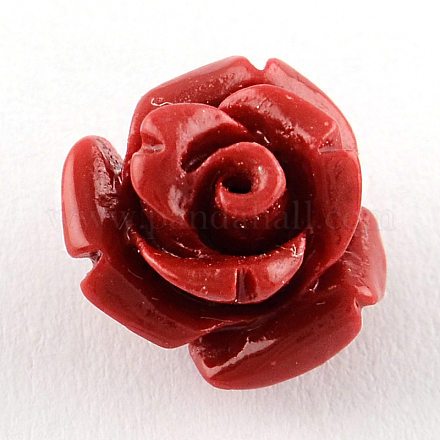 Dyed Flower Synthetical Coral Beads CORA-R011-33J-1