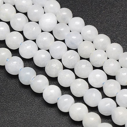 Natural Blue Calcite Round Bead Strands G-N0081-6mm-15-1