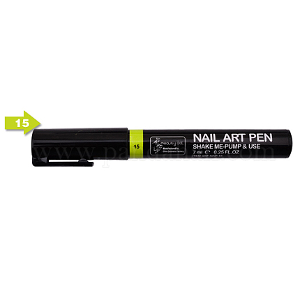 ネイルアートペン16色  3dネイルアートDIYデコレーション用  緑黄 MRMJ-L003-F15-1