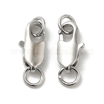 Brass Lobster Claw Clasps KK-P249-05A-P-1