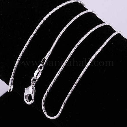 Brass Round Snake Chain Fine Necklace Making NJEW-BB10854-22-1