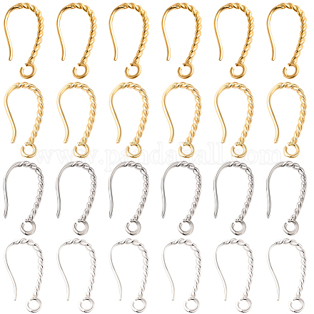 40 шт. двухцветная долговечная латунная швенза KK-SC0006-51-1