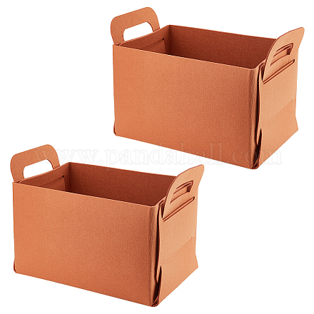Caja de almacenamiento de cesta de fieltro plegable AJEW-WH0347-17A-1