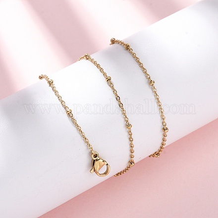 Ожерелья-спутнички из нержавеющей стали 304 толщиной 2.5 мм NJEW-T016-25G-1