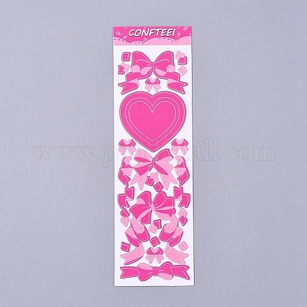 Bowknot cinta patrón etiquetas decorativas pegatinas DIY-L037-B08-1