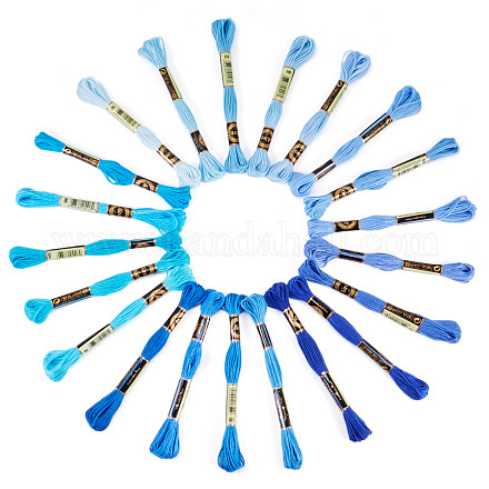 21 пачка ниток мулине из полиэстера 21 цветов OCOR-TA0002-86-1