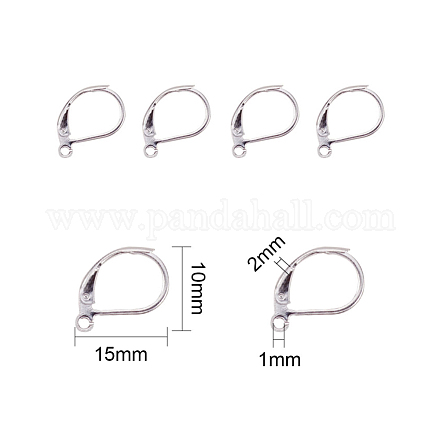 Accessoires de boucle d'oreille de dormeuse en 304 acier inoxydable X-STAS-L190-14S-1