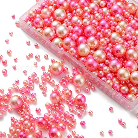 PH PandaHall About 1520 Pieces 6 Sizes No Holes/Undrilled Imitated Pearl Beads for Table Scatter OACR-PH0001-06-1