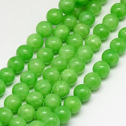 Chapelets de perles en jade jaune naturel G-G598-4mm-YXS-17-1