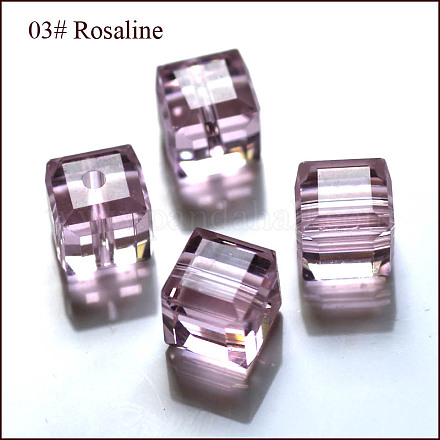 Abalorios de cristal austriaco de imitación SWAR-F074-6x6mm-03-1