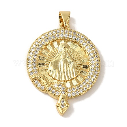 Покрытие стойки латунь микропаве прозрачные подвески из кубического циркония KK-P267-14A-G-1