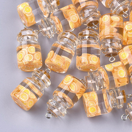 Pendentifs de bouteille en verre GLAA-T001-04B-1