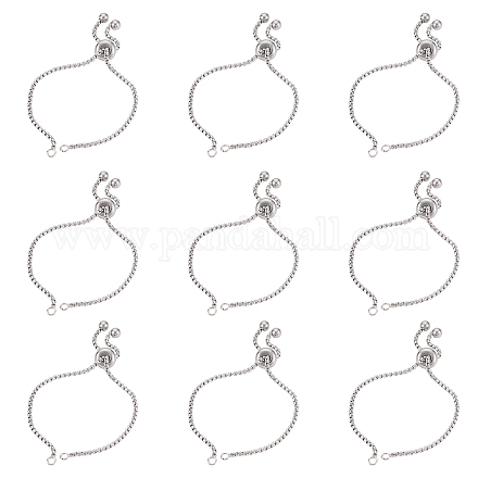 10pcs Adjustable 304 Stainless Steel Bracelet Making Slider Charm Bracelet  for Jewelry Making DIY Bracelet Supplies 9(230mm)