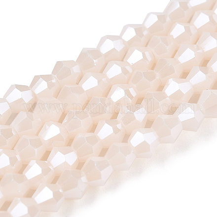 Непрозрачные однотонные гальванические стеклянные бусины EGLA-A039-P2mm-A06-1