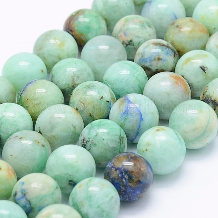 Natural Chrysocolla Beads Strands G-J373-02-14mm-1