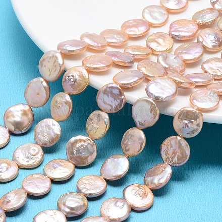 Naturales keshi abalorios de perlas hebras PEAR-S015-004A-1