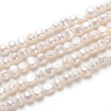 Brins de perles de culture d'eau douce naturelles PEAR-N014-04B-1