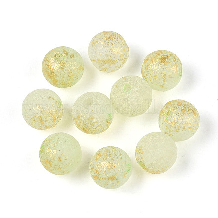 Выпечка окрашенные стеклянные бусины DGLA-N014-8mm-01I-1