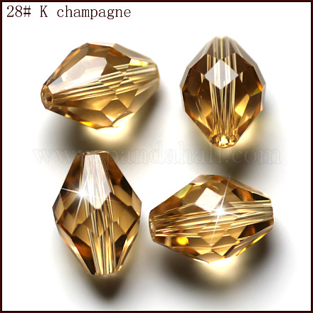 Abalorios de cristal austriaco de imitación SWAR-F054-9x6mm-28-1
