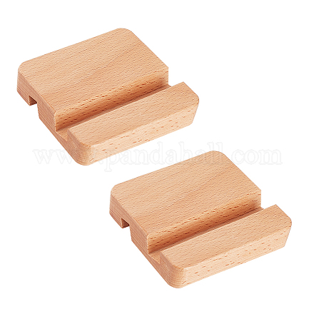 NBEADS 2 Pcs Wooden Cell Phone Stands AJEW-NB0003-89B-1