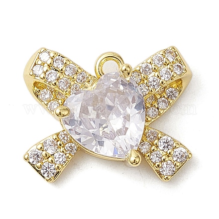 Покрытие стойки латунь микропаве прозрачные подвески из кубического циркония KK-H463-10G-01-1