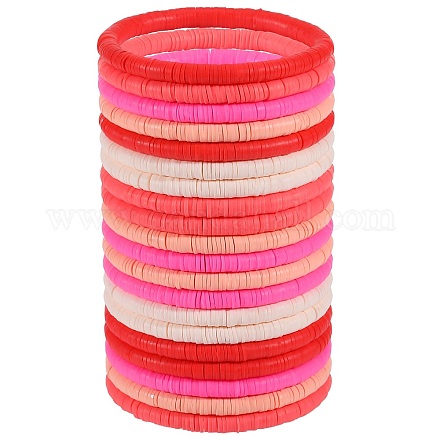 Набор растягивающихся браслетов Heishi Surfer из полимерной глины BJEW-SW00125-1