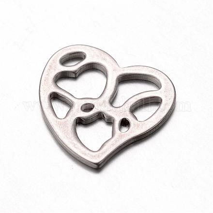 201 Stainless Steel Filigree Charms STAS-D429-40-1
