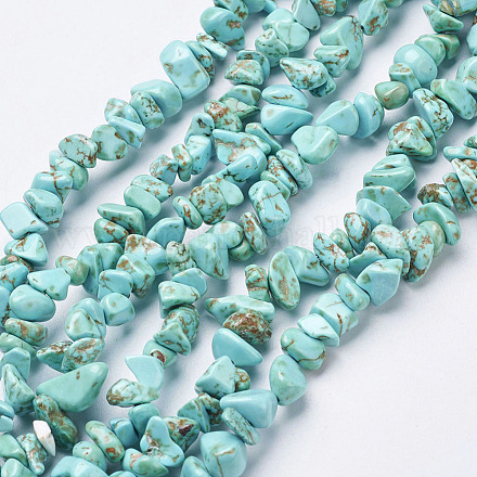 Chapelets de perles en turquoise synthétique X-G-D283-3x5-10-1