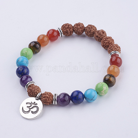 Yoga Chakra Jewelry BJEW-L620-01C-1