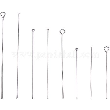 UNICRAFTALE 1000pcs 304 Stainless Steel Eyepins 16mm Open Eye Pins Head Pin  Earring Pins Jewelry Making Findings DIY Components for Beads Making