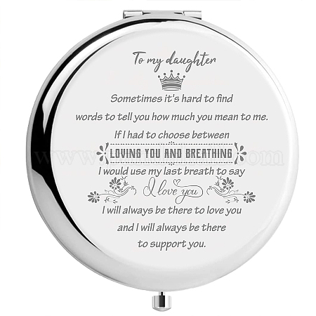 Shop CREATCABIN Birthday Compact Mirror Stainless Steel Happy