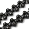 304 Stainless Steel Double Round Link Chains, Unwelded, Ion Plating(IP), Black, 14.5x10.5x6mm