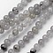 Natural Labradorite Beads Strands, Round, Gray, 6mm, Hole: 1mm, about 63pcs/strand, 15.3 inch