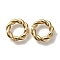 Brass Linking Rings, Cadmium Free & Lead Free, Twisted Ring, Real 24K Gold Plated, 8x1.5mm, Inner Diameter: 5mm