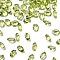 Faceted Natural Peridot Cabochons, Pointed Back, Oval Shape, 4x3x2mm