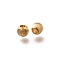Brass Beads, Cadmium Free & Nickel Free & Lead Free, Round, Real 18K Gold Plated, 4.5x4mm, Hole: 1.8mm